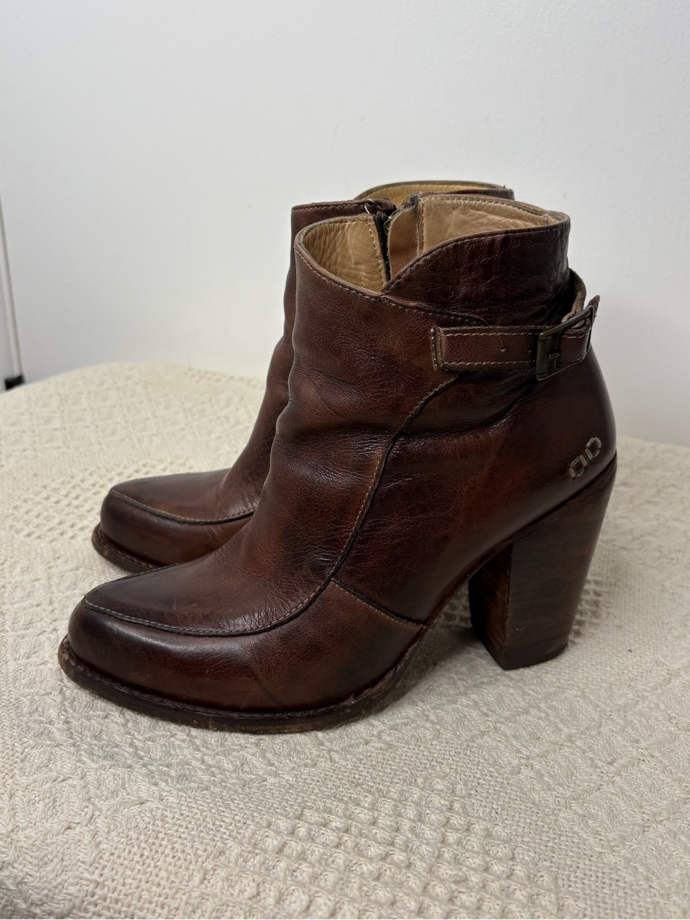 Bedstu Brown Leather Isla Ankle Boots with Buckle Detail - Picture 7 of 11